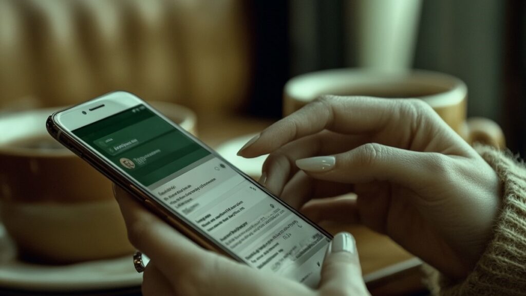 Personne utilisant un smartphone