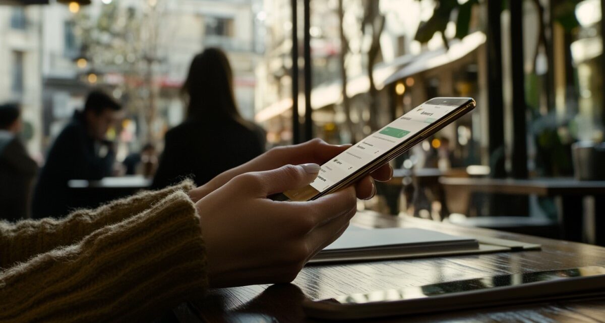 Main tenant un smartphone